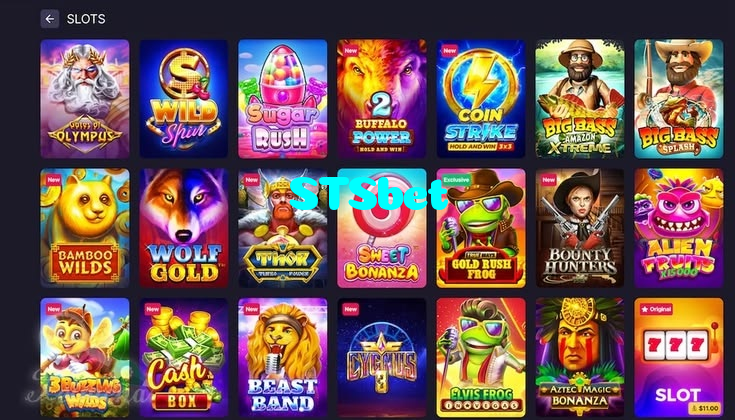 STSbet casino presented on mobile device in Pakistan with slots and live games